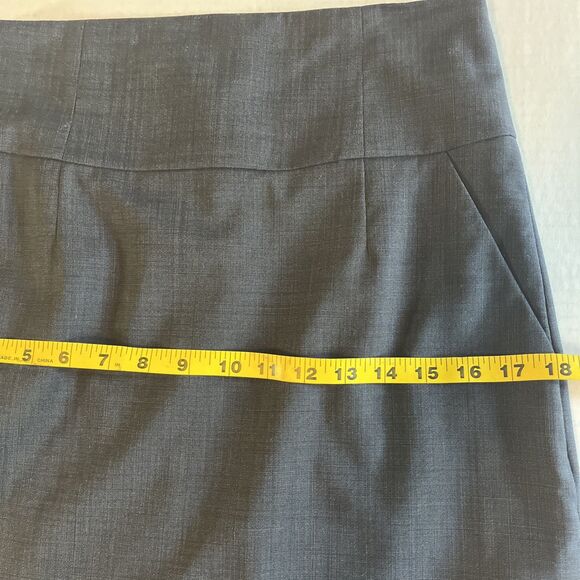 Banana Republic Skirt Womens 8 Charcoal Gray Wool Lined Short Pencil Stretch - Picture 11 of 12